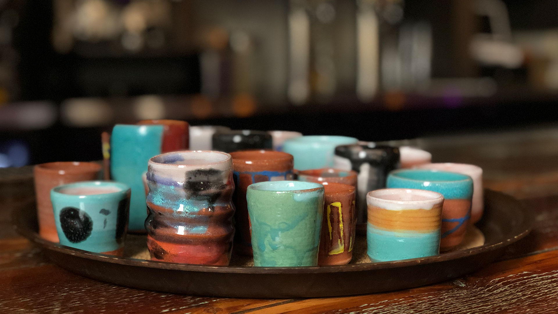 libby pottery bodega marquette shot glasses